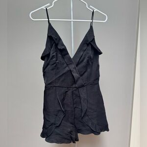 NWT Chic Black Wrap short Jumpsuit